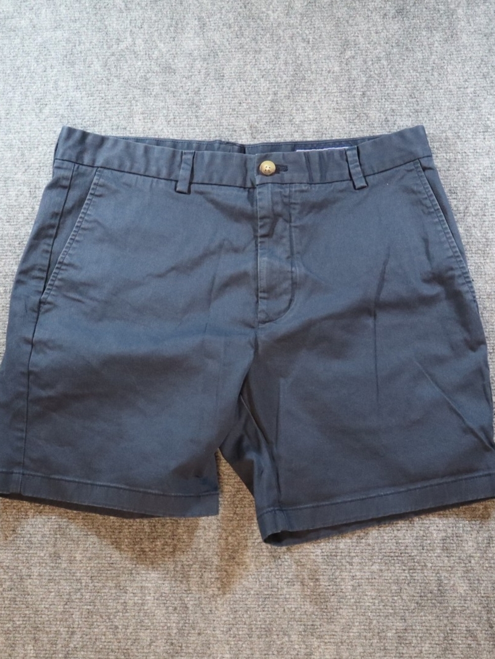 Vineyard Vines Mens Navy Flat Front Shorts Size 34 Cotton Casual Preppy
